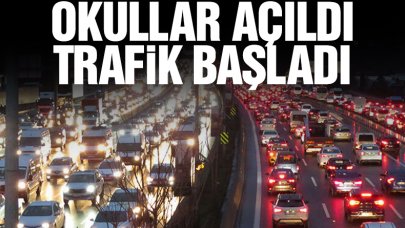 İstanbul'da okullar açıldı, trafik yoğunlaştı