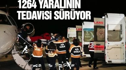 Deprem bölgesinden İstanbul’a getirilen 1264 yaralının tedavisi sürüyor