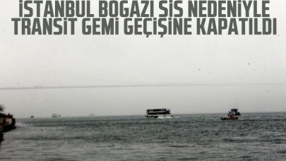 İstanbul Boğazı sis nedeniyle transit gemi geçişlerine kapatıldı