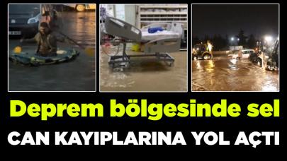 Deprem bölgesinde sel can kayıplarına yol açtı