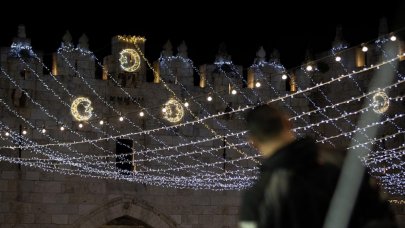 Kudüs’ün Eski Şehir bölgesi ramazan ayı için süslendi