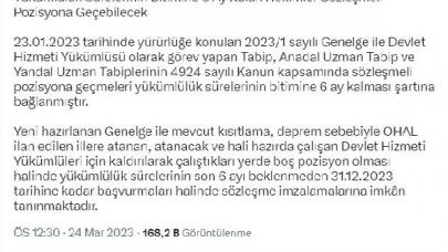 Bakan Koca: Yükümlülük süresi bitimine 6 ay kalan hekimler sözleşmeli pozisyona geçebilecek