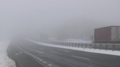 Zonguldak’ta kar ve sis etkili oldu