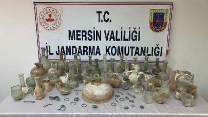 120 tarihi eser ele geçirildi; 2 gözaltı