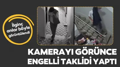 İstanbul'da ilginç anlar: Kamerayı fark eden şüpheli engelli taklidi yaptı