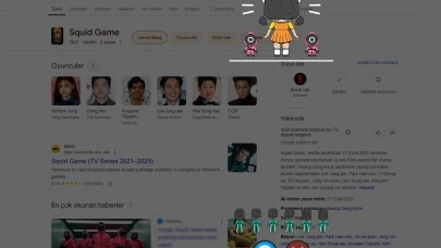 Google'dan Squid Game Oyunu! Google Squid Game Araması Yapan Kullanıcılara Mini Oyun Oynatıyor