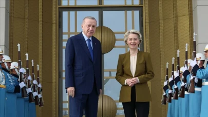 Cumhurbaşkanı Erdoğan Ursula von der Leyen'i Kabul Etti