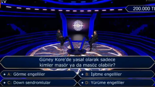 Güney Kore’de Yasal Olarak Sadece Kimler Masör ya da Masöz Olabilir? Kim Milyoner Olmak İster'de 200.000 TL’lik Soru