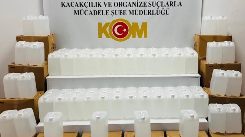 Kaçak içki operasyonunda 1 ton etil alkol ele geçirildi!