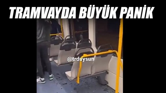 Lodos tramvayın camını patlattı: Yaralılar var!