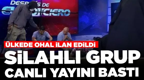 Silahlı grup canlı yayın sırasında stüdyoyu bastı: Spikerin cebine patlayıcı koydular