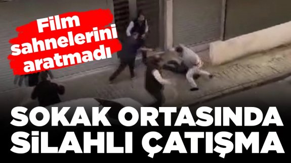 İki grup arasındaki silahlı çatışma filmleri aratmadı: O anlar kamerada