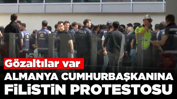 Almanya Cumhurbaşkanı Steinmeier'a Filistin protestosu: Gözaltılar var