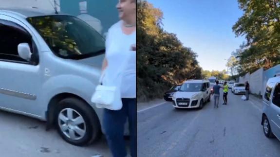 Valelerin park ettiği araçlar trafiği tıkadı: Sürücüler tepki gösterdi