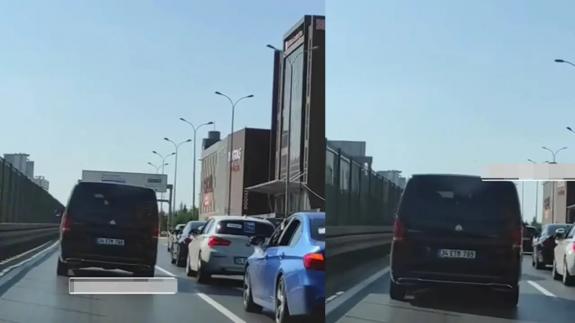 Düğün konvoyunun titreyen eğlencesi! E5'te yaptıkları şov trafiği tehlikeye soktu