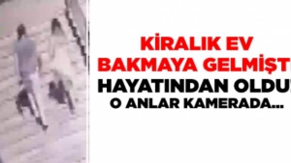 Bahçelievler'de lüks rezidanstan düşen camla ölüm... Olay anı kamerada