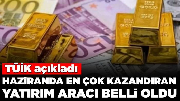 TÜİK açıkladı: Haziran ayının en çok kazandıran yatırım aracı belli oldu