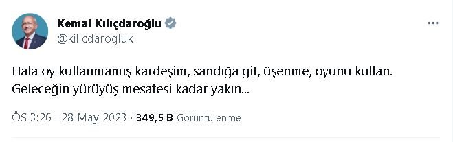 Kılıçdaroğlu: Sandığa git, üşenme, oyunu kullan