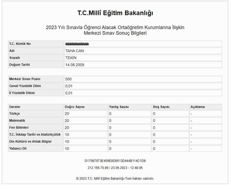 LGS birincisi başarısının sırrını anlattı