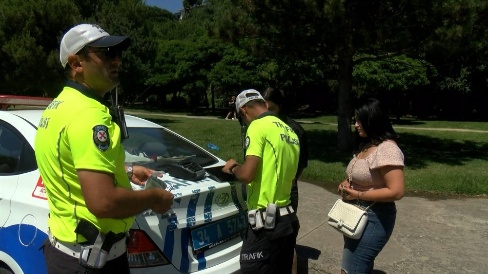 Bayramın son gününde dronlu trafik denetimi