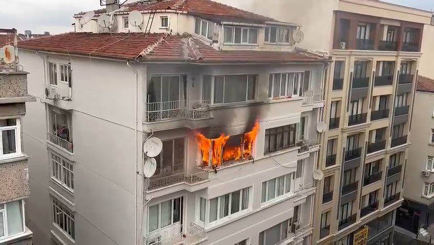 Şişli’de korku dolu anlar: Alevlerle uyandılar