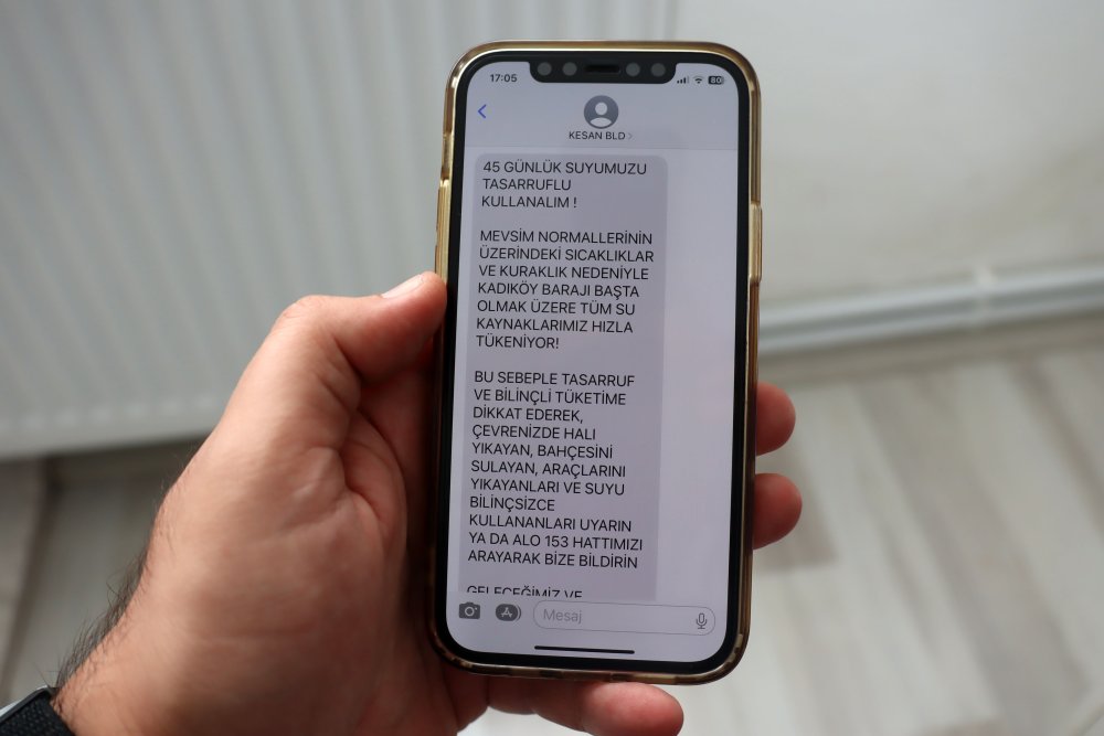 Baraj alarm veriyor! Belediyeden vatandaşlara uyarı SMS’i