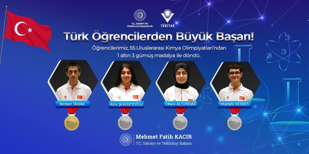 Türk öğrenciler, 2 büyük olimpiyattan madalyalarla döndü