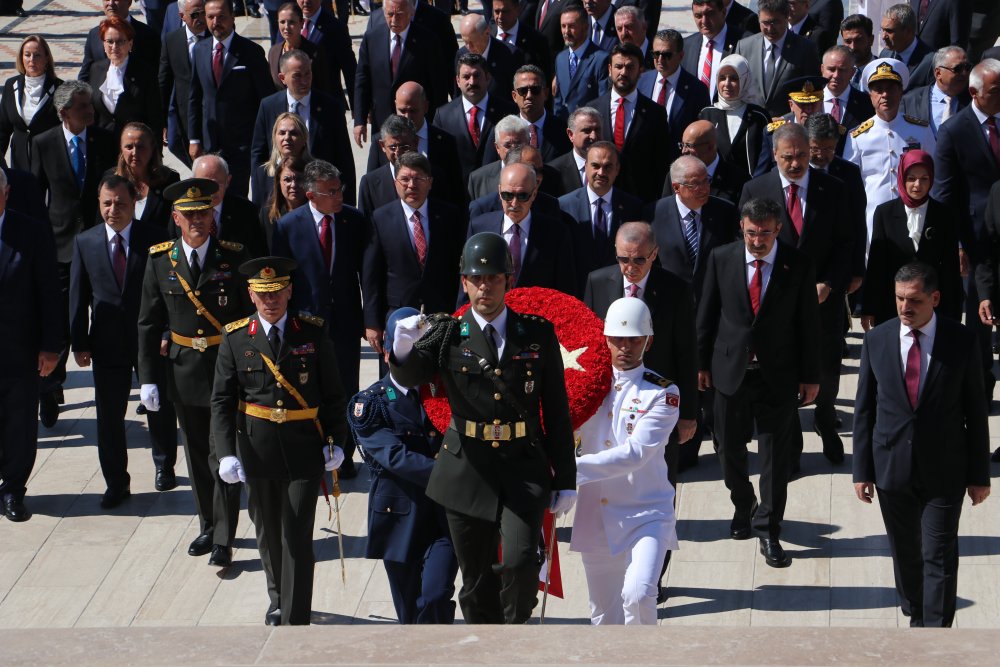 Anıtkabir'de 30 Ağustos Zafer Bayramı töreni düzenlendi