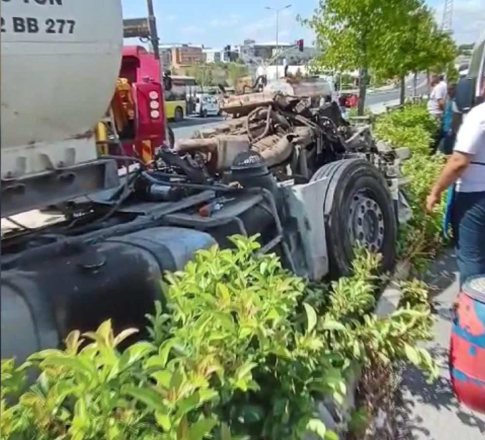 Tanker kazasında facia ucuz atlatıldı