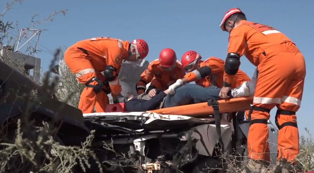 TSK İnsani Yardım Taburu'ndan tatbikat gerçekleştirdi