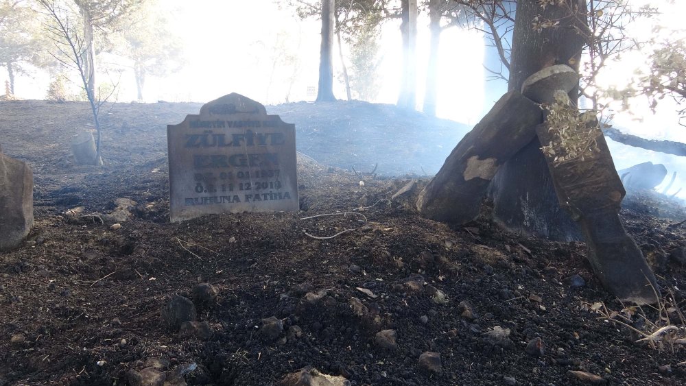 Çanakkale'deki orman yangınında soğutma çalışmaları devam ediyor