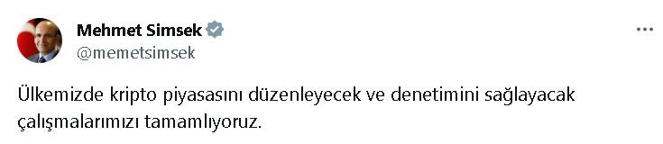 Bakan Şimşek açıkladı: Kripto piyasasına yeni düzenleme