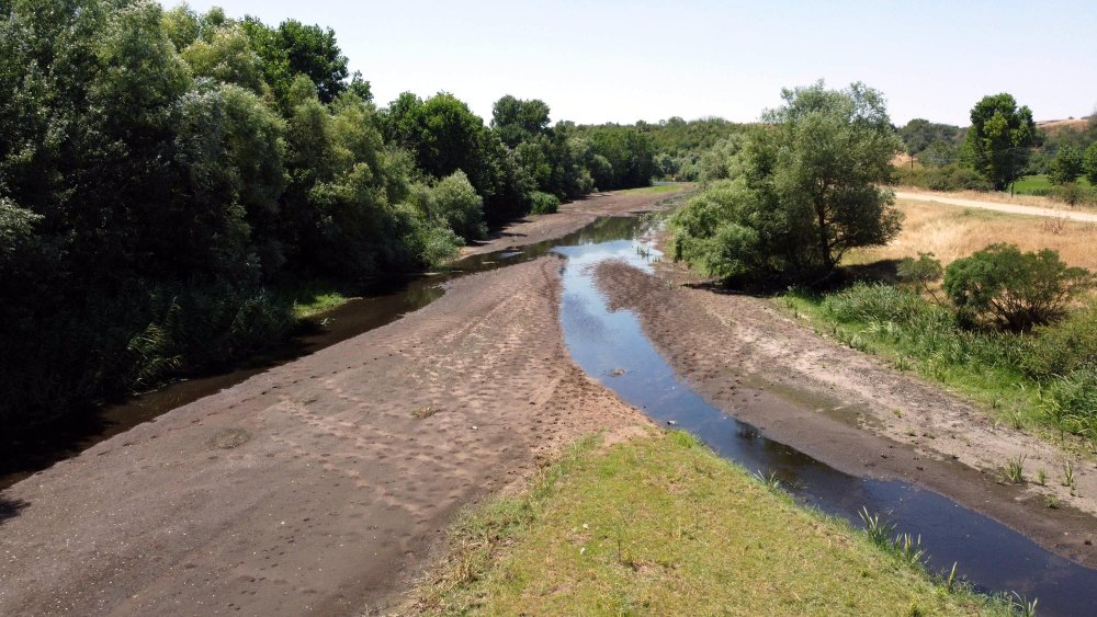 Tunca Nehri kuruma noktasına geldi, çeltik sulaması durdu