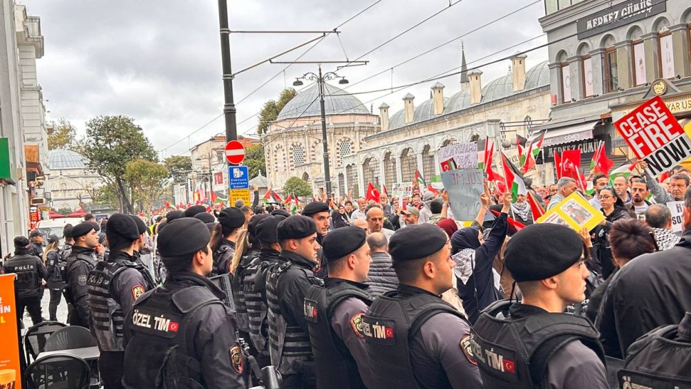 Fatih'te İsrail protestosu yapıldı