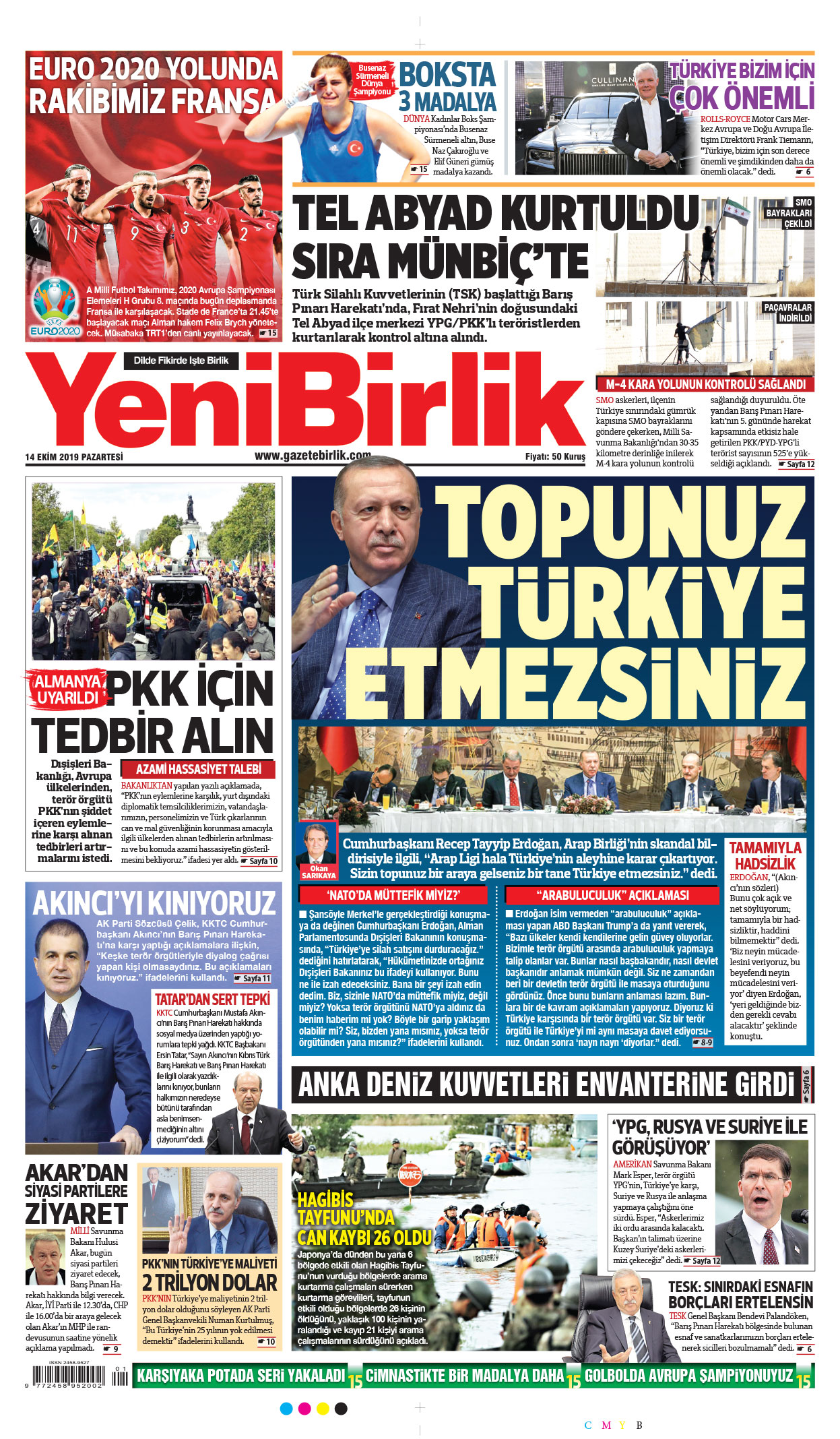 https://www.gazetebirlik.com/14 Ekim 2019