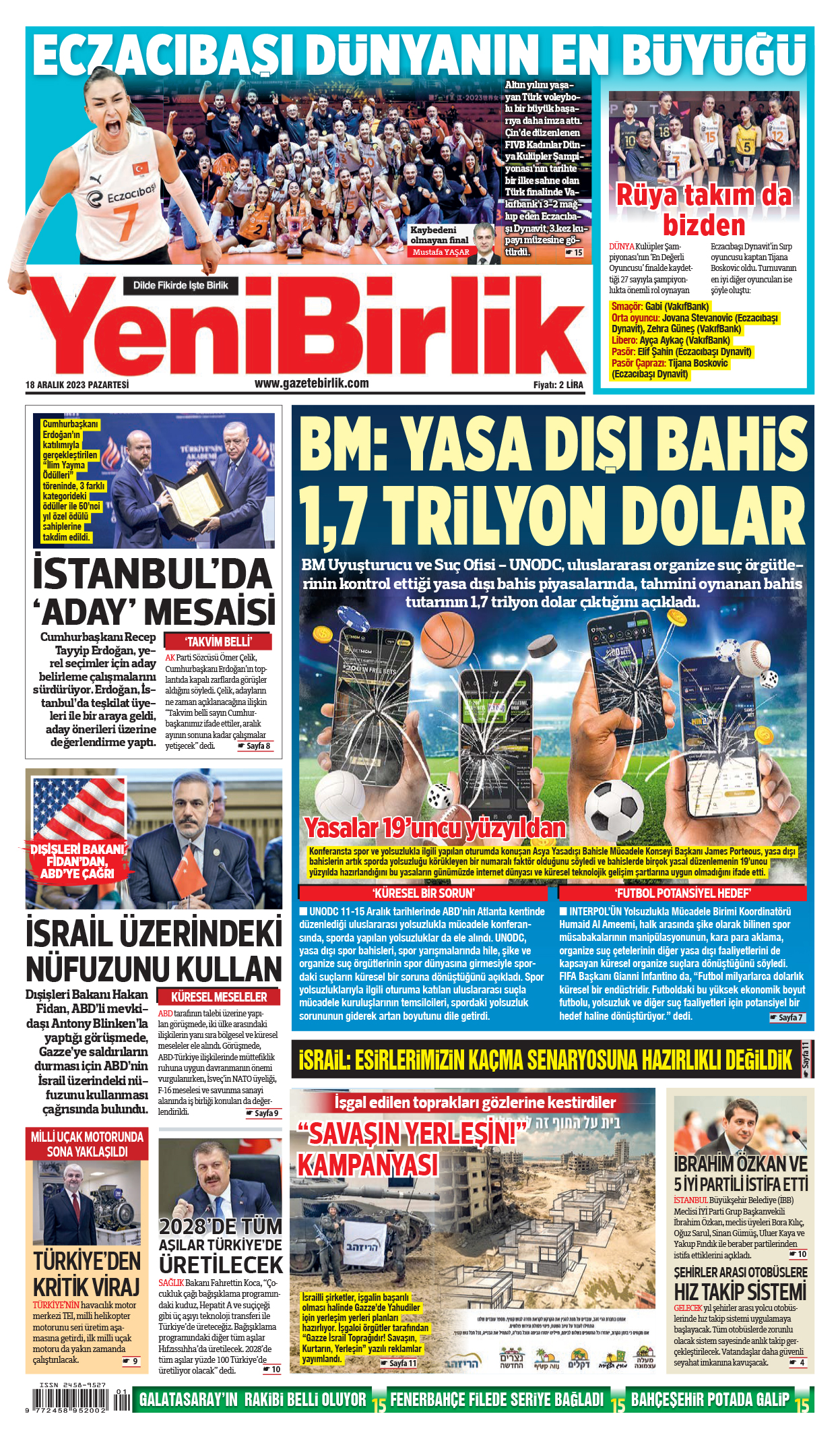 https://www.gazetebirlik.com/18 Aralık 2023