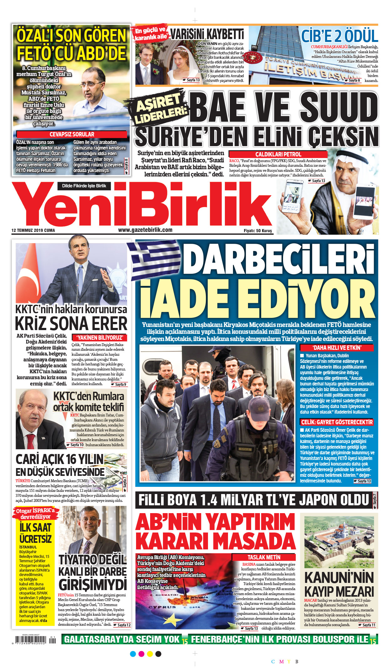 https://www.gazetebirlik.com/12 Temmuz 2019