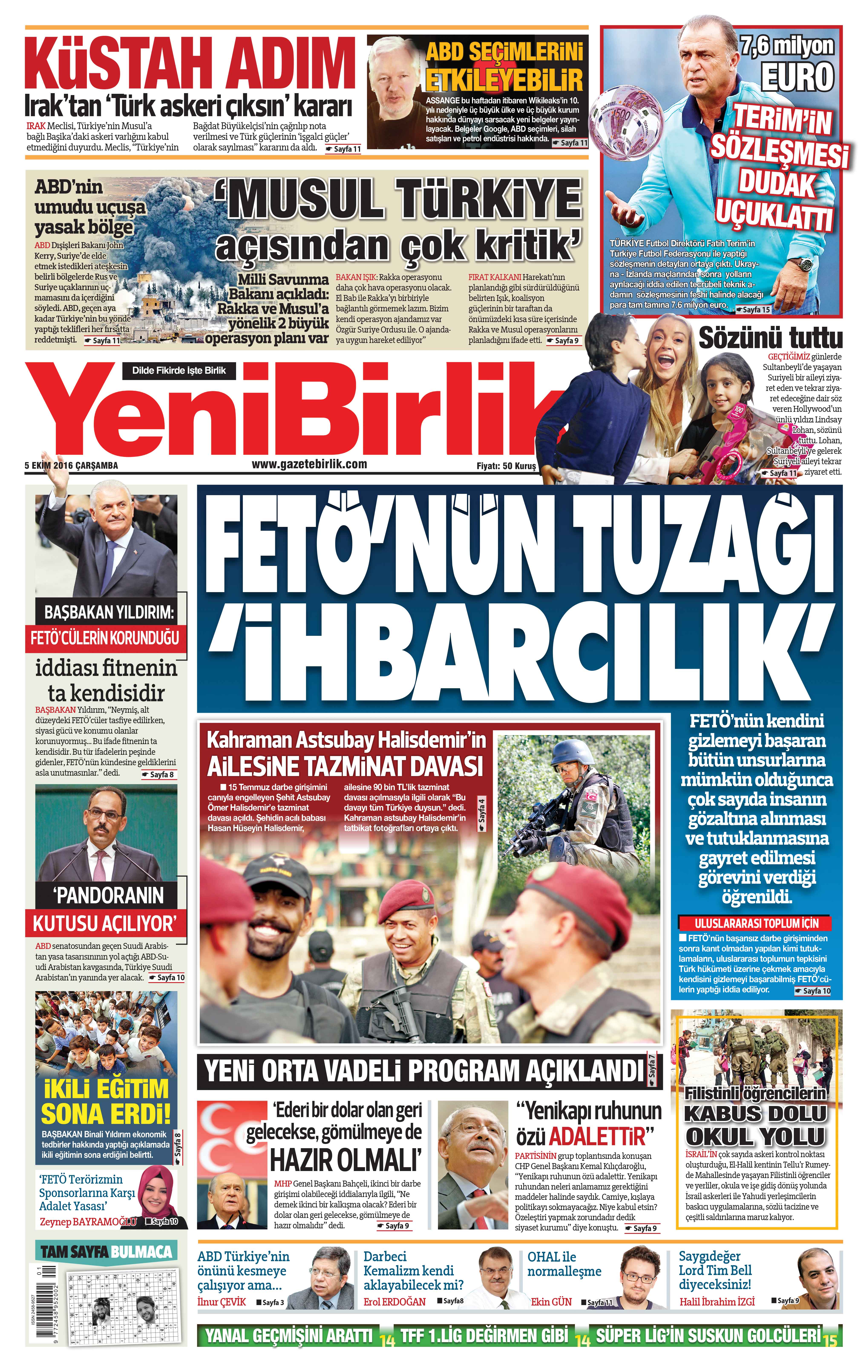 https://www.gazetebirlik.com/05 Ekim 2016