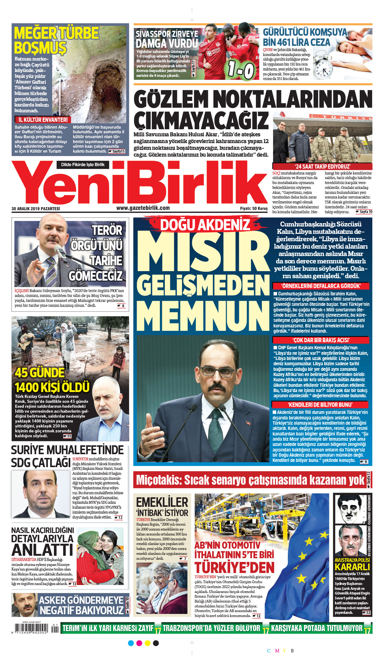 https://www.gazetebirlik.com/30 Aralık 2019