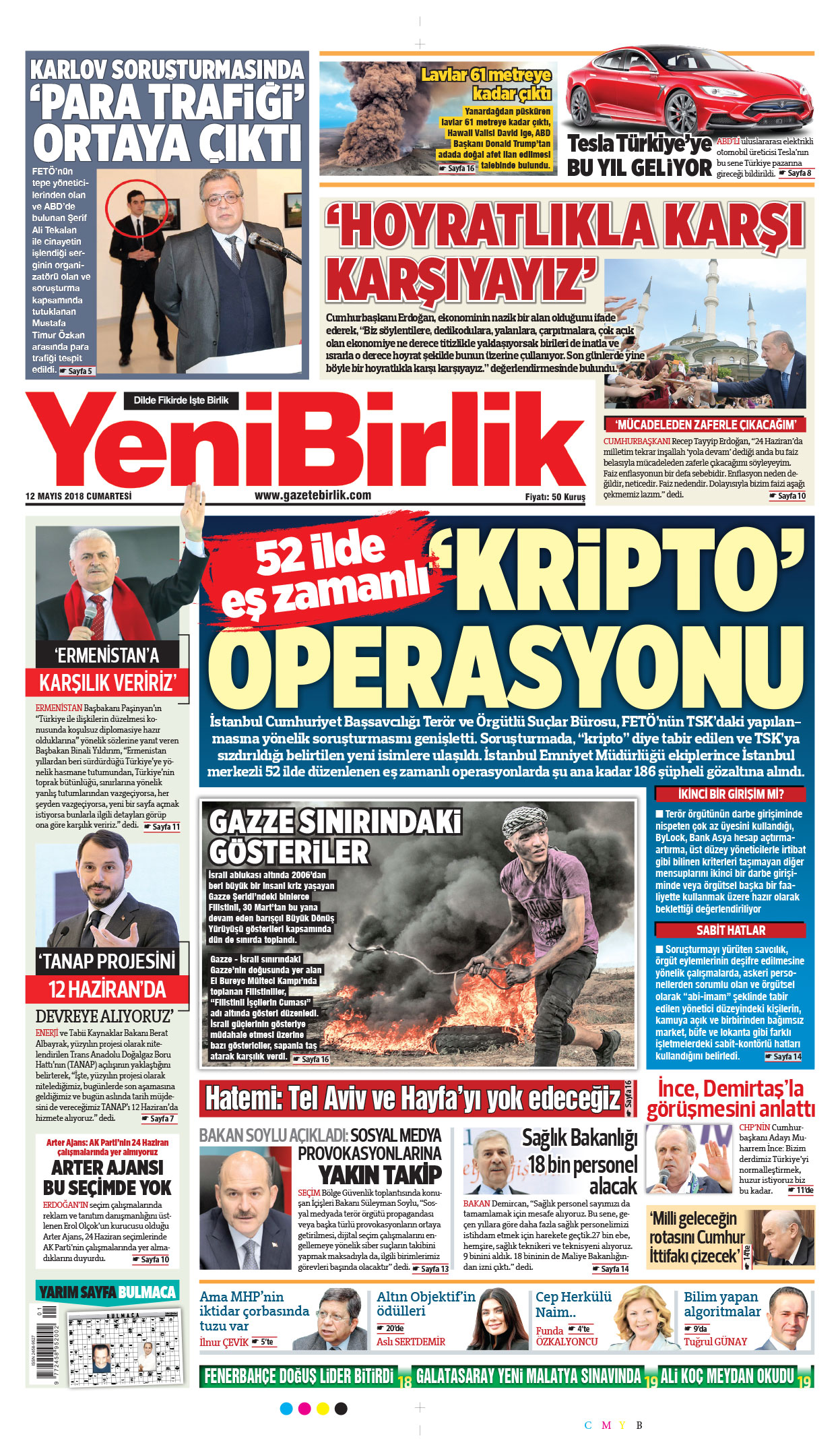 https://www.gazetebirlik.com/12 Mayıs 2018