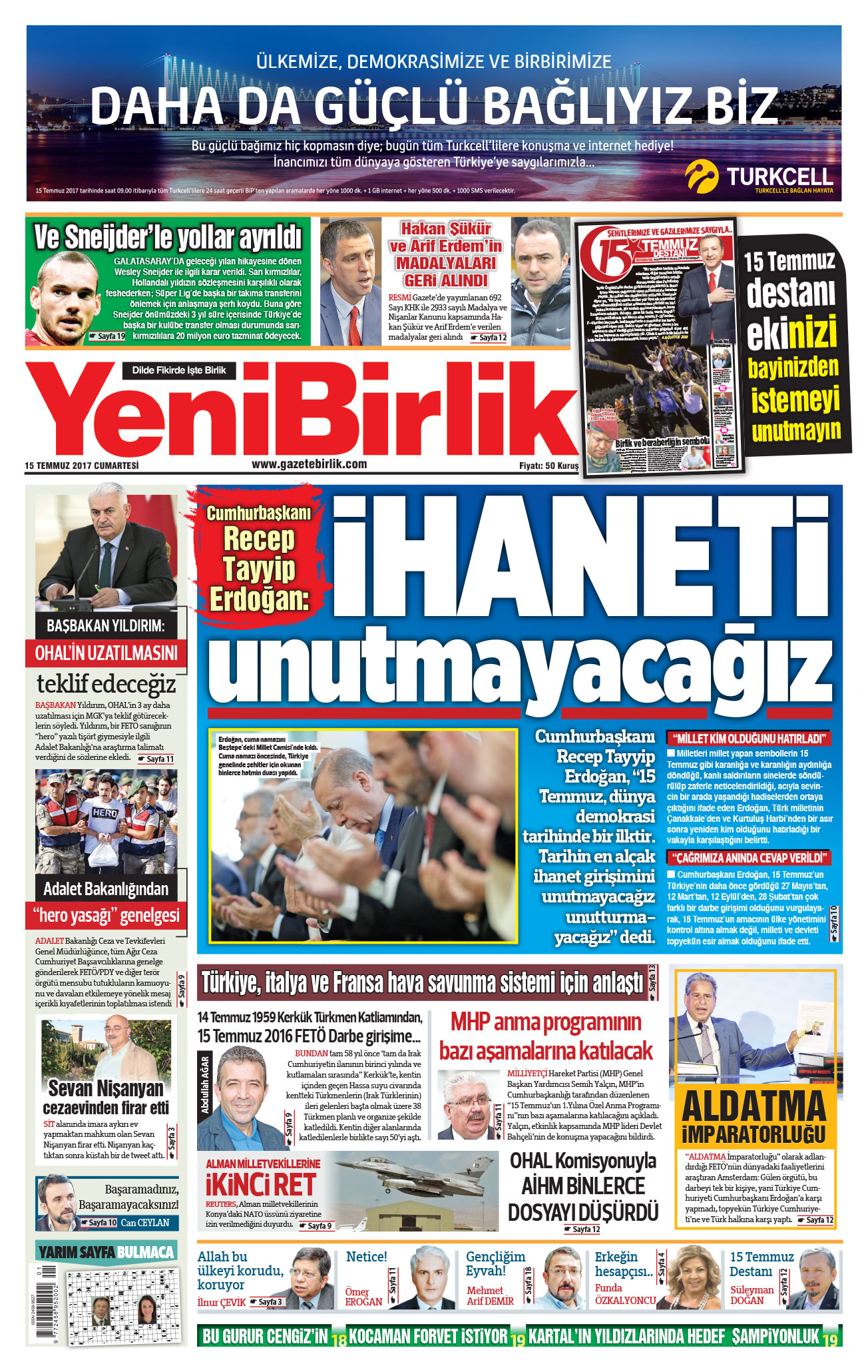 https://www.gazetebirlik.com/15 Temmuz 2017