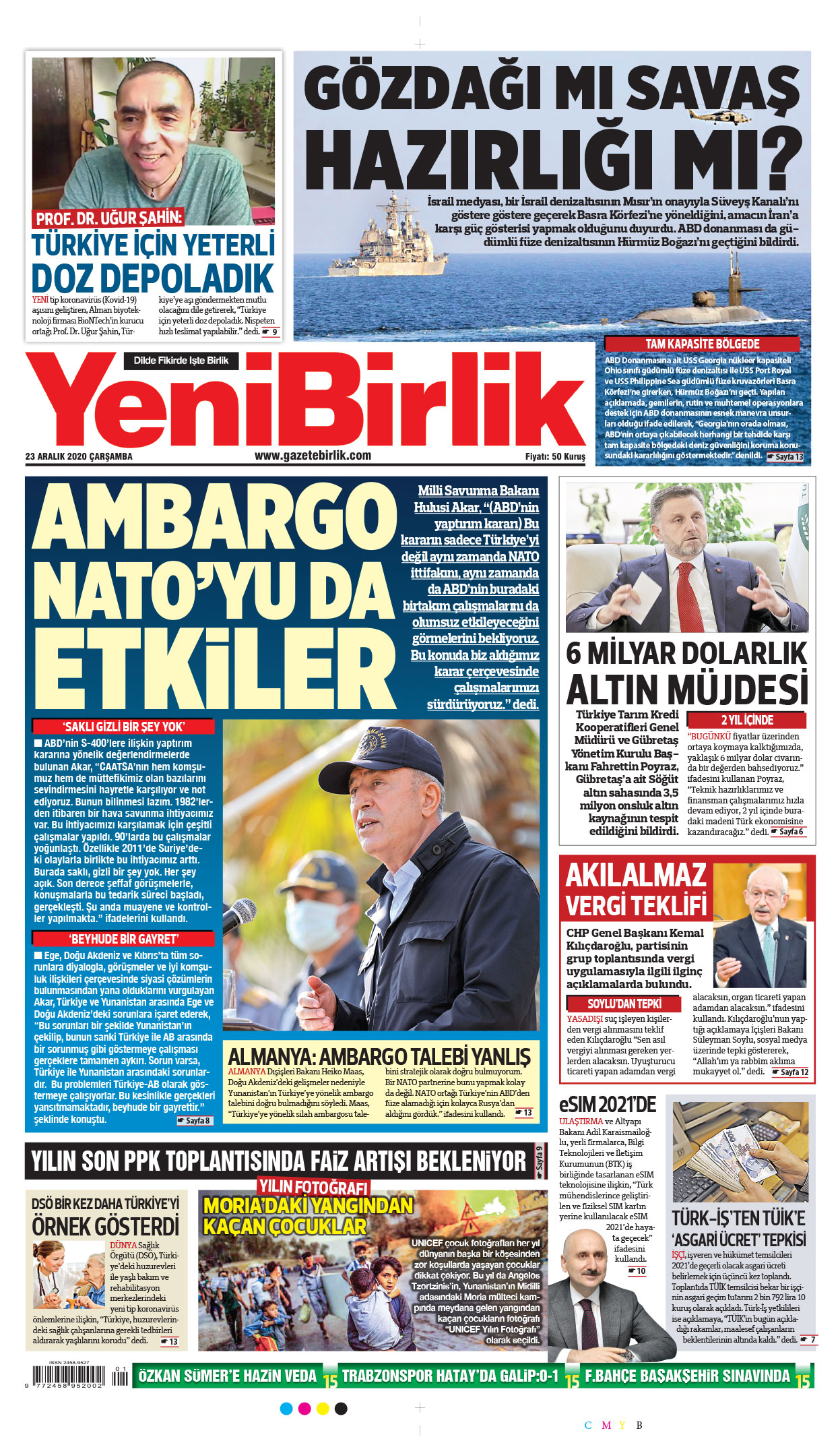 https://www.gazetebirlik.com/23 Aralık 2020