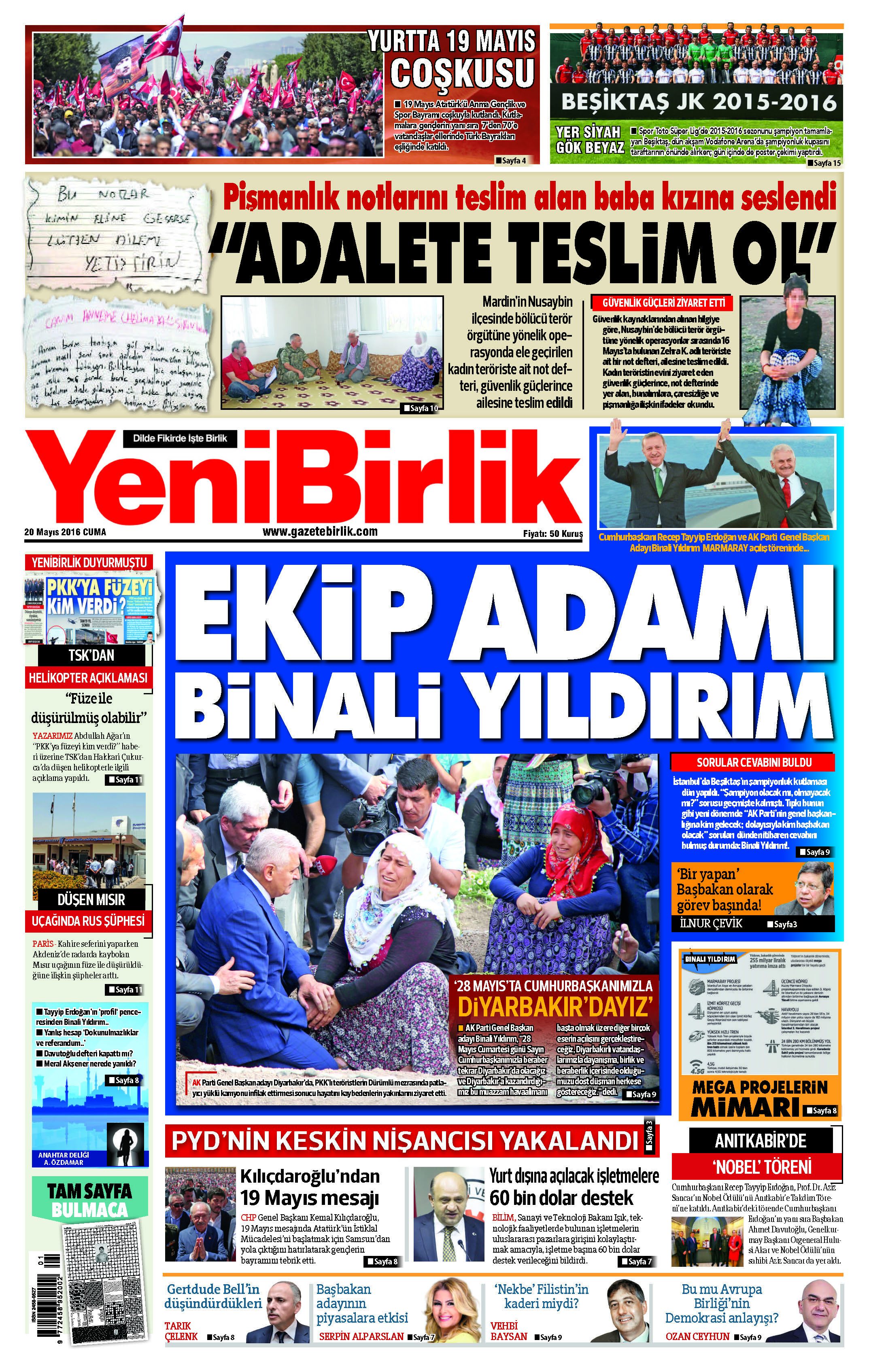 https://www.gazetebirlik.com/20 Mayıs 2016