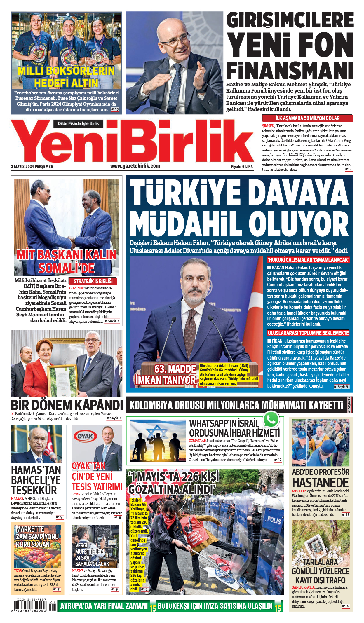 https://www.gazetebirlik.com/02 Mayıs 2024