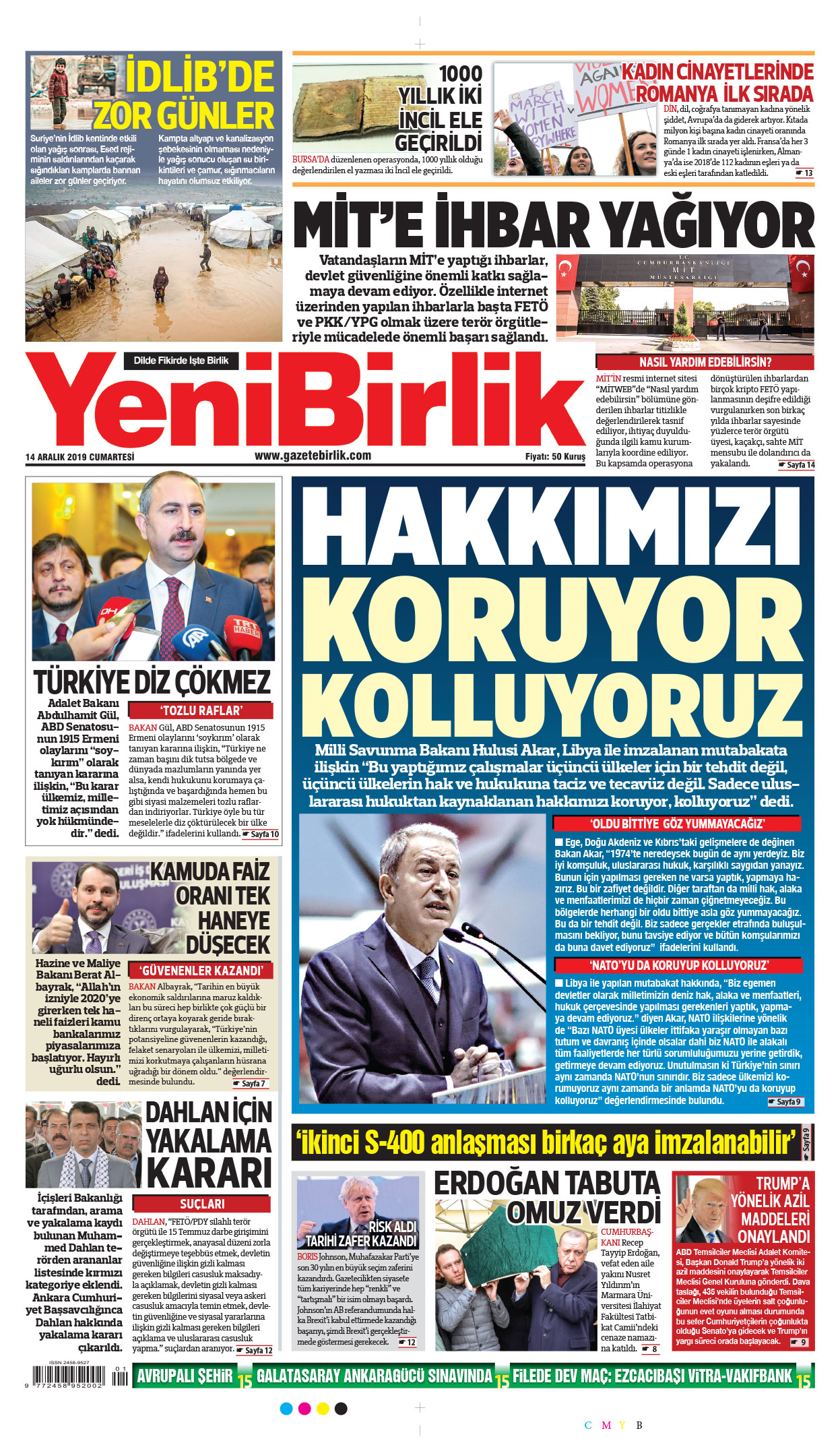 https://www.gazetebirlik.com/14 Aralık 2019