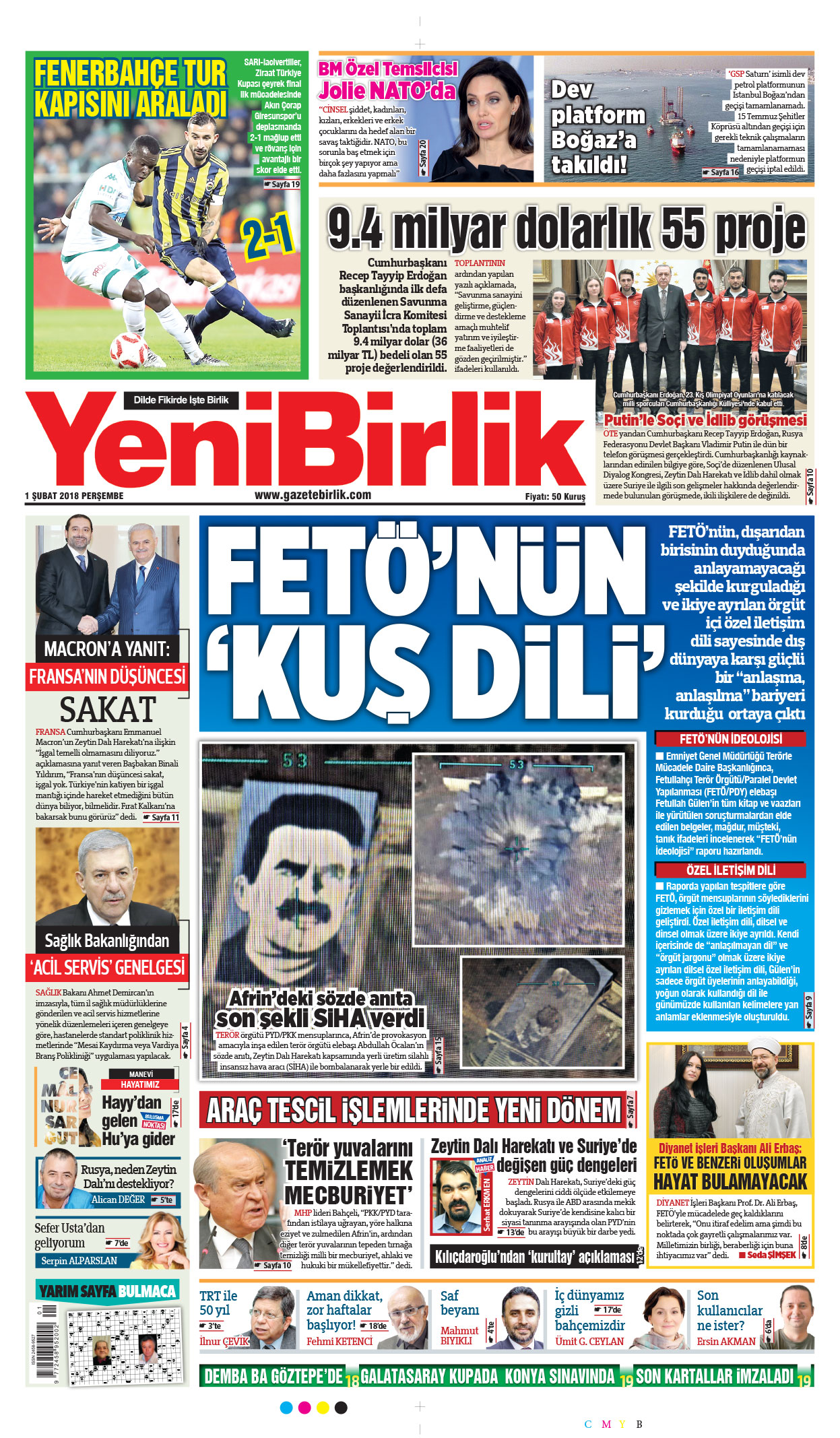 https://www.gazetebirlik.com/01 Şubat 2018