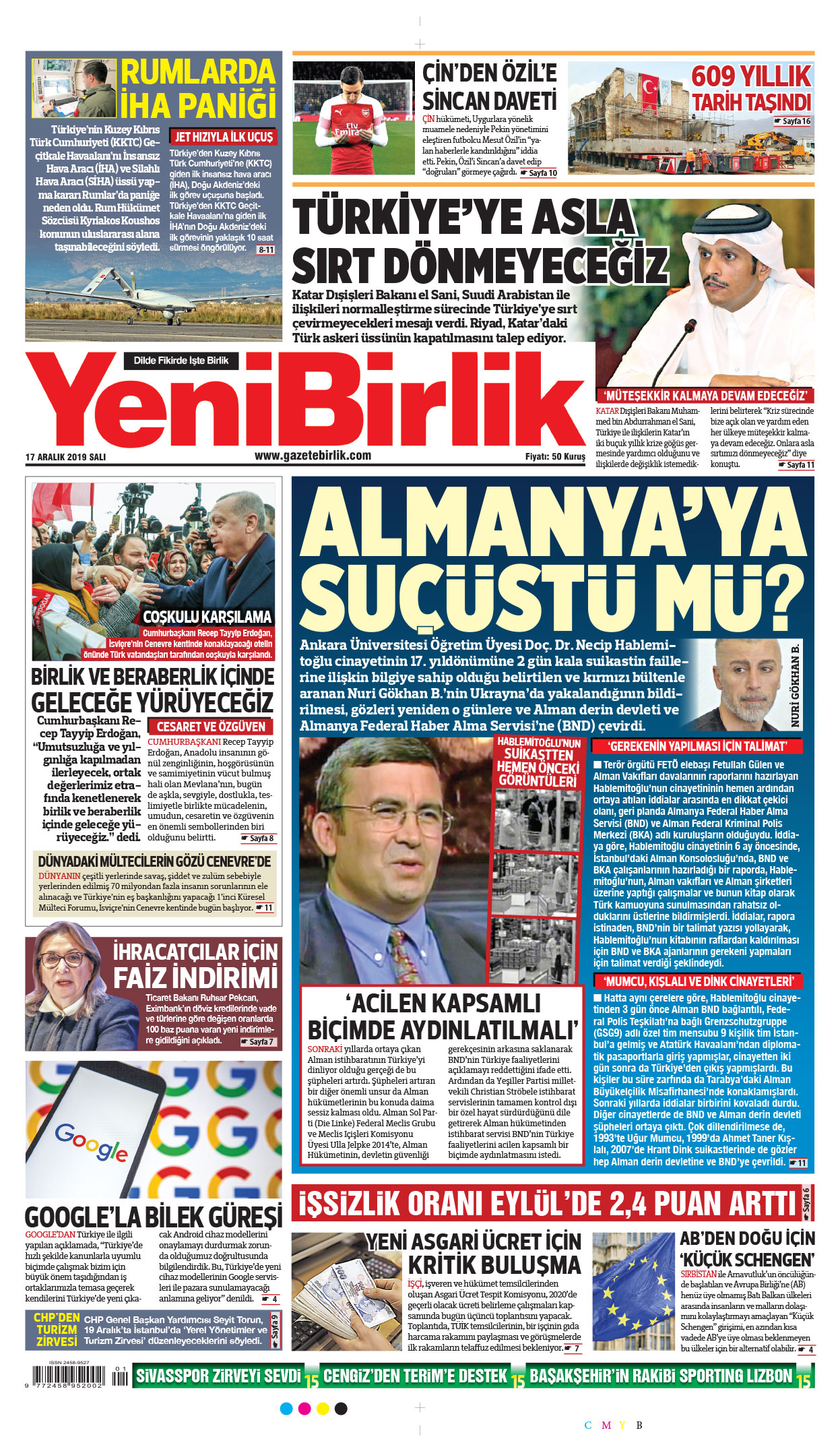 https://www.gazetebirlik.com/17 Aralık 2019