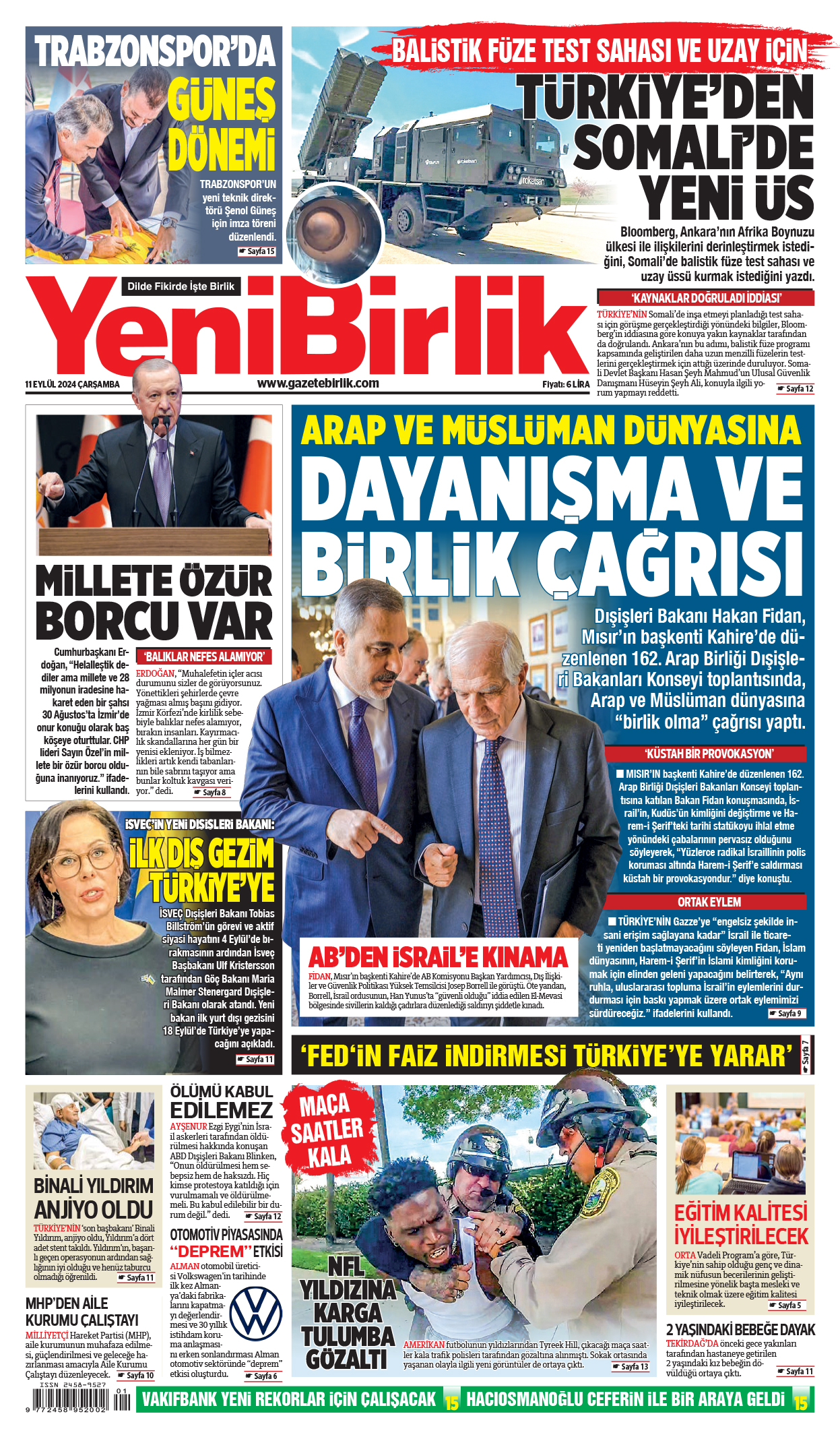 https://www.gazetebirlik.com/11 Eylül 2024