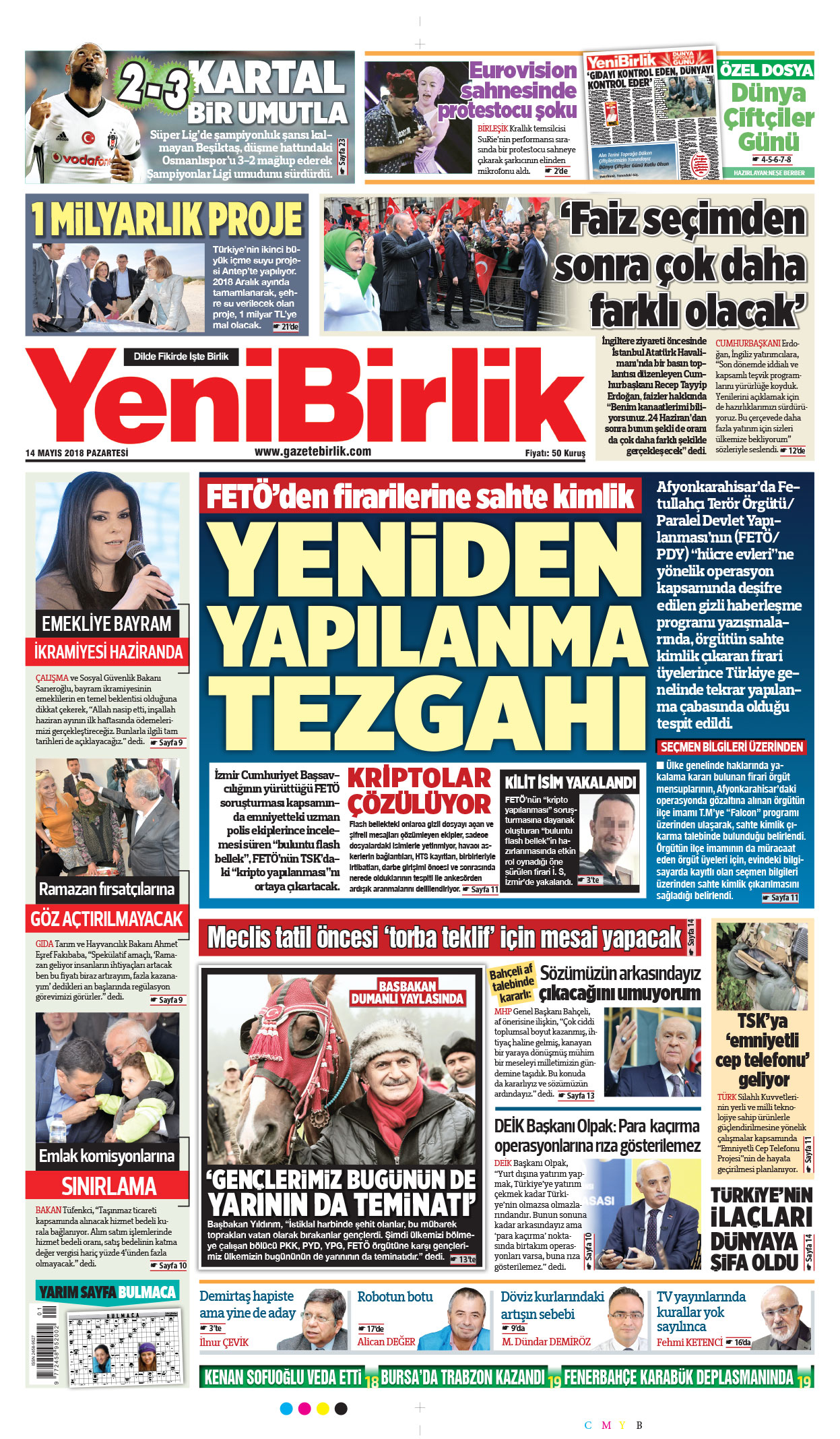 https://www.gazetebirlik.com/14 Mayıs 2018