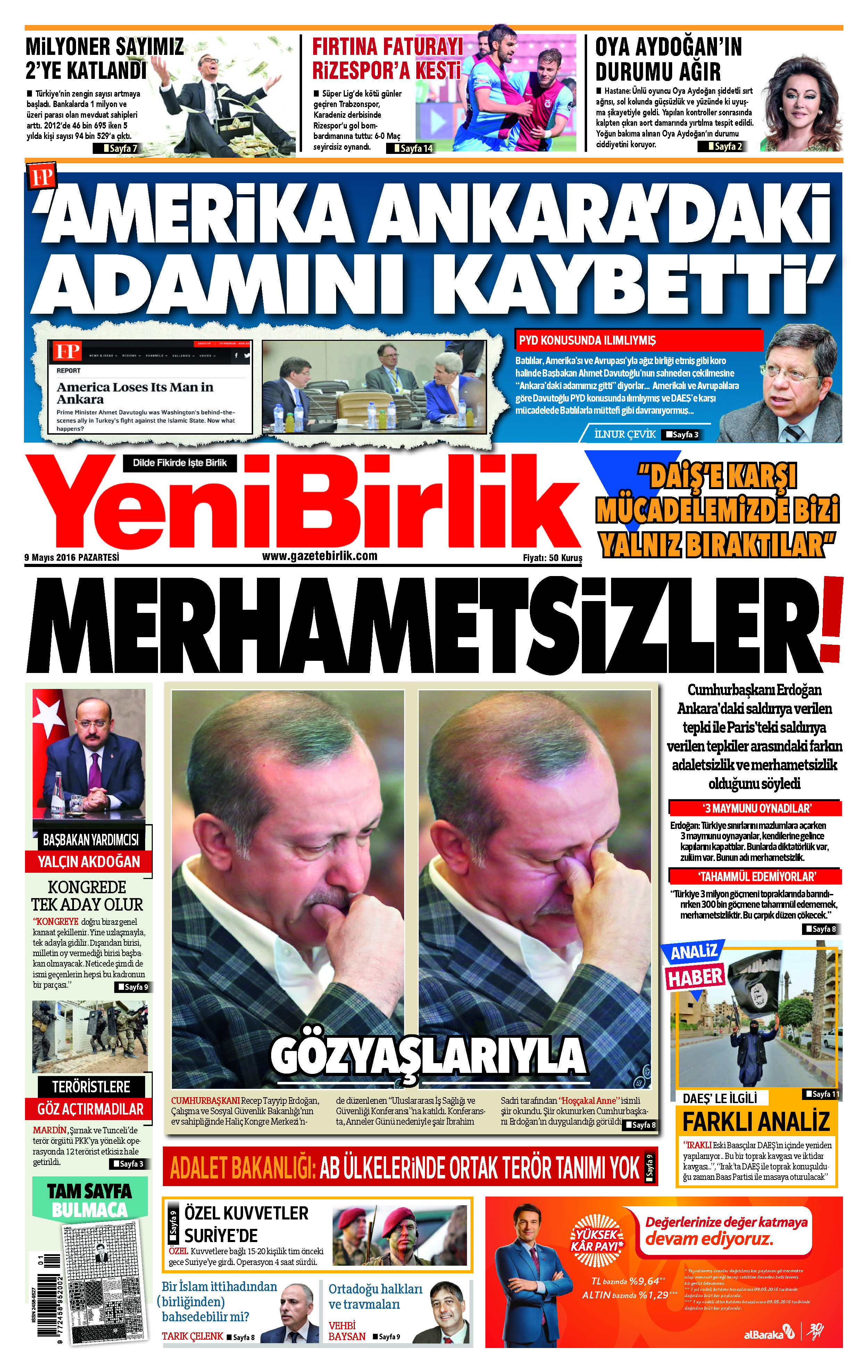 https://www.gazetebirlik.com/09 Mayıs 2016